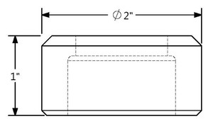 417 Oblong Die 23/32" x 1-9/32" with 2 Whistle Spots - 41792341