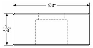 422 Oblong Die with 2 Whistle Spots - 422OB 422 Oblong Die with 2 Whistle Spots - 422OB