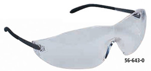 Crews Blackjack Safety Glasses, Gray Lens, Anti-Fog & Scratch Resistant, Chrome Temple - 56-646-3