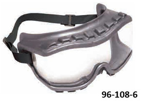 UVEX Strategy OTG Safety Goggles, Closed Ventilation, Gray Frame, Neoprene Headband - 96-109-4