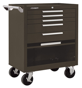 Kennedy K2000 29" 5-Drawer Roller Cabinet, Brown Wrinkle - 295XB