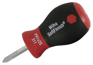 Wiha SoftFinish® Phillips Stubby Screwdriver #1 x 25mm - 31135