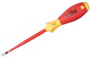 Wiha Insulated SlimLine Slotted Screwdriver, 6.5 x 150mm - 32058