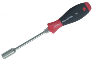 Wiha SoftFinish® Metric Nut Driver with Hex Bolster, 9.0mm x 125mm - 34718