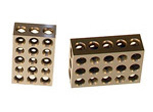 Suburban Precision Tri-Blocks (Pair), 1" x 2" x 3", 23 Holes - B-123-H23-M