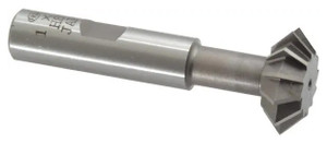 Interstate HSS Double Angle Cutter, Shank Type, 90°, 1" dia, 1/2" shank - 71-324-8