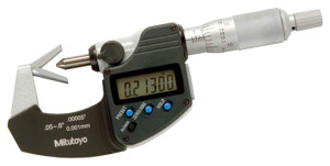 Mitutoyo Digimatic V-Anvil Micrometer 314-351-10 w/ Centerline Groove, 0.05-0.60"/1.27-15.24mm - 10-427-3