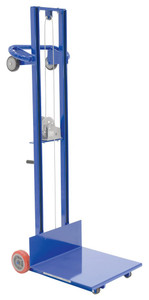 Vestil Lite Load Lift, Steel, 20" x 20" Platform, 3-1/8" to 58" Service Range, Winch Operation - LLW-202058-FW