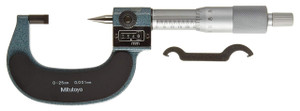 Mitutoyo Crimp Height Type Mechanical Counter Micrometer, 0-25mm - 142-403