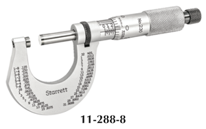 Starrett Carbide Face Ratchet Stop Outside Micrometer T230XRL - 11-288-8