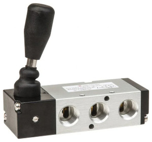 Jupiter Pneumatics 3/8" NPT Manual Mechanical Valve 4550332010JP, 5-Way, 3 Position, Lever/Detent - 992-969-4 Jupiter Pneumatics 3/8" NPT Manual Mechanical Valve 4550332010JP, 5-Way, 3 Position, Lever/Detent - 992-969-4