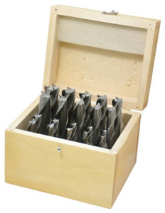 Interstate Single End Mill Set, HSS Uncoated, 20 pcs, Centercutting, 3/16 - 3/4", 2 & 4 Flutes - 71-528-4