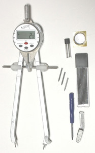 iGaging Digital Compass and Divider, 0-8" Radius, 0-16" Dia, Aluminum - 35-CD28