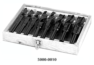 Precise 8 Piece 9/16" - 1" x 1/16" Silver & Demming Drill Set - 5000-0010