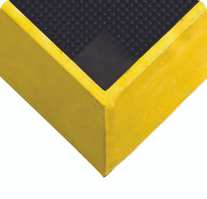 Wearwell Tall Wall Sanitizing Foot Mat w/ 2 1/2" Yellow, Edges, 2 1/2in x 32in x 39in - 222.2.5X32X39BYL