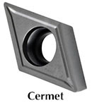 Precise DCMT/HF Coated 55º Diamond Positive Rake Cermet Insert (Pack of 10) - 6003-8028
