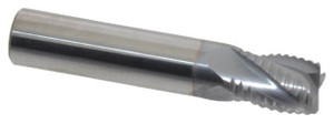 Accupro 4-Flute High Performance TiCN Coated Fine Tooth Roughing End Mill, 3/8" Size, 1/2" LOC, 2" OAL - 37-249-0