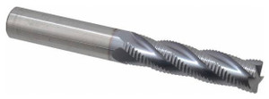 Accupro 4-Flute High Performance TiCN Coated Fine Tooth Roughing End Mill, 1/2" Size, 2" LOC, 4" OAL - 37-253-2