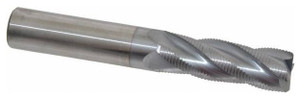 Accupro 4-Flute High Performance TiCN Coated Fine Tooth Roughing End Mill, 3/4" Size, 2-1/4" LOC, 5" OAL - 37-256-5