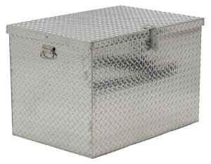 Vestil Aluminum Treadplate Portable Tool Box with Casters, 36" x 24" x 24" - APTS-2436-C