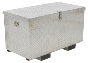 Vestil Aluminum Treadplate Portable Tool Box with Fork Pockets, 36" x 24" x 24" - APTS-2436-F