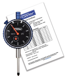 Fowler 1" Dial Indicator, Black Face - 52-520-110-1