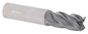 Accupro 4-Flute nACRo Coated Centercutting Single End Mill, 3/16" Mill Dia., 3/16" Shank Dia., 3/4" LOC - 37-295-3