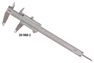 SPI Vernier Caliper, Single Set Screw Style, 0-8"/0-200mm - 20-990-8