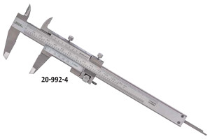 SPI Vernier Caliper, Double Set Screw w/ Fine Adjustment Style, 0-7.2"/0-180mm - 20-993-2