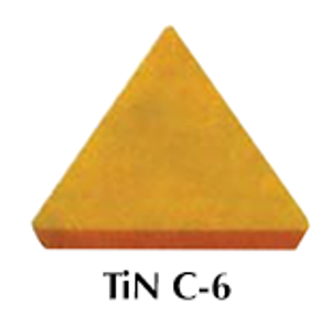 Precise TPG-324 TiN Coated C-6 Positive Rake Carbide Insert (Pack of 10) - 6020-1324