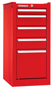 Kennedy K1800 5-Drawer Side Cabinet, Industrial Red - 185XR