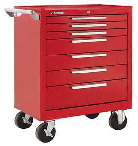 Kennedy K1800 27" 7-Drawer Roller Cabinet, Industrial Red - 277XR