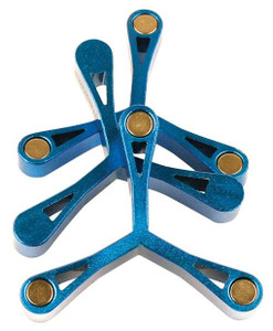 Precise Chuck Stop Set 3CS6B, 3 pc., 15, 20, 25mm Thickness, 6" Diameter, Blue, for 5" or larger 3 Jaw Chucks - 69-500-506