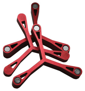 Precise Chuck Stop Set 3CS8R, 3 pc., 15, 20, 25mm Thickness, 8" Diameter, Red, for 8" or larger 3 Jaw Chucks - 69-500-522