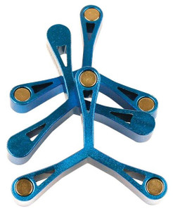 Precise Chuck Stop Set 3CS8B, 3 pc., 15, 20, 25mm Thickness, 8" Diameter, Blue, for 8" or larger 3 Jaw Chucks - 69-500-508