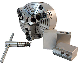 PBA Self Centering, Dust Proof 8" D-6, 3 Jaw Type D Spindle Chuck w/ 1.5X60 degree Jaw - 08DP323