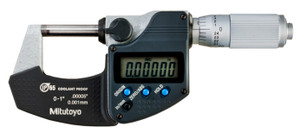 Mitutoyo MDC Digital Micrometer IP65, 0-1"/0-25.4mm, 0.00005" Resolution, Friction Thimble - 293-348-30