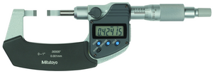 Mitutoyo Digital Blade Micrometer, 0-1"/0-25.4mm, Type D (Carbide Tipped) - 422-371-30