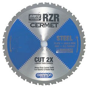 Champion Tool RZR Circular Saw Steel Cutting Blade, 6-1/2” Dia. - RZR-612-32-S