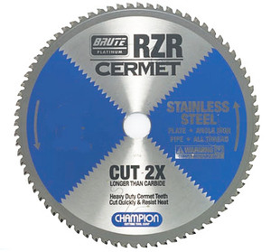 Champion Tool RZR Circular Saw Stainless Steel Cutting Blade, 7” Dia. - RZR-7-64-ST