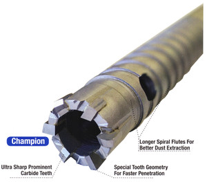 Champion Proline Straight & SDS Plus Shank Rotary Rebar Cutters/Drills