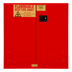 Durham FM Approved 30 Gallon, Manual Closing, Red Flammable Safety Cabinet - 1030M-17