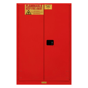 Durham FM Approved 45 Gallon, Manual Closing, Red Flammable Safety Cabinet - 1045M-17