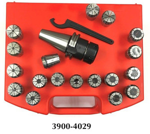 Precise 20 Piece ER-32 CAT40 V-Flange Spring Collet Chuck Set - 3900-4029