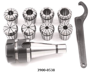 Precise 10 Piece ER-40 NMTB #40 Spring Collet Chuck Set - 3900-0538 Precise 10 Piece ER-40 NMTB #40 Spring Collet Chuck Set - 3900-0538