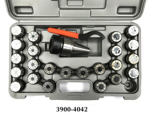 Precise 25 Piece ER-40 CAT40 V-Flange Spring Collet Chuck Set - 3900-4042