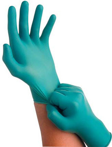 Ansell Touch N Tuff Nitrile Disposable Gloves, Box of 100, Powder-Free, Size Small - 56-992-1