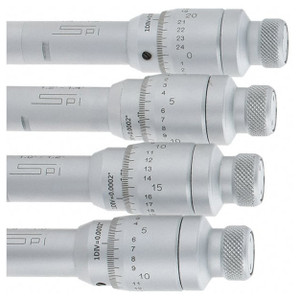 SPI 10-732-6 Mechanical 3-Point Hole Micrometer – 1 To 1.2 Inch Range, 3.15" Depth – Made In India