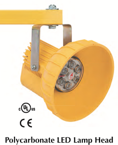 Tri-Lite 24" LED Dock Light Double-Strut Arm w/Polycarbonate Head - DL24-PL1