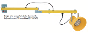 Tri-Lite 24" LED Dock Light Single Strut Swing Arm w/Polycarbonate Head - SDL24-PL1